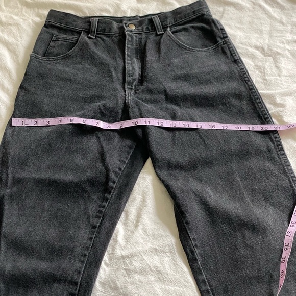 Vintage Black High Waisted Straight Leg Jeans - Picture 6 of 8